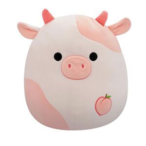 Original Squishmallows 7.5" Lilaz The Peach Cow w/ tail Cute Pastel EUC kawaii